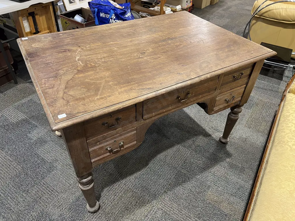 Vic Mahogany Partners Desk Image 1++