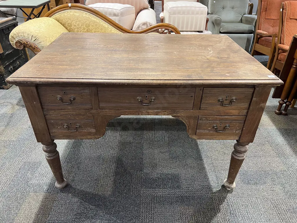 Vic Mahogany Partners Desk Image 1++