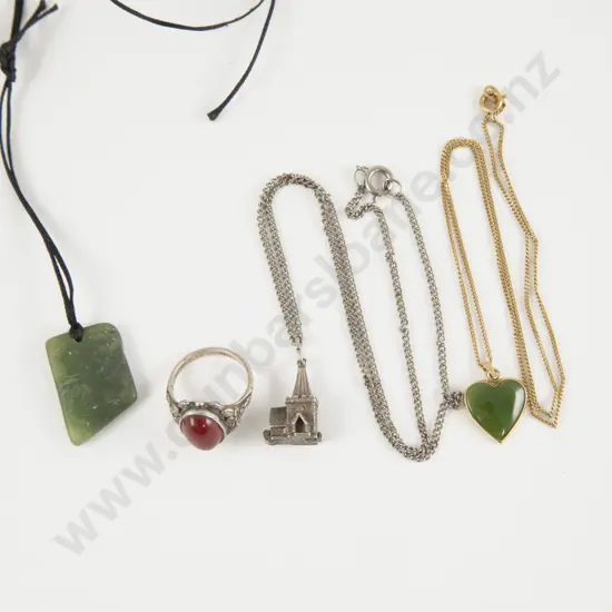 Two NZ Greenstone Pendants
