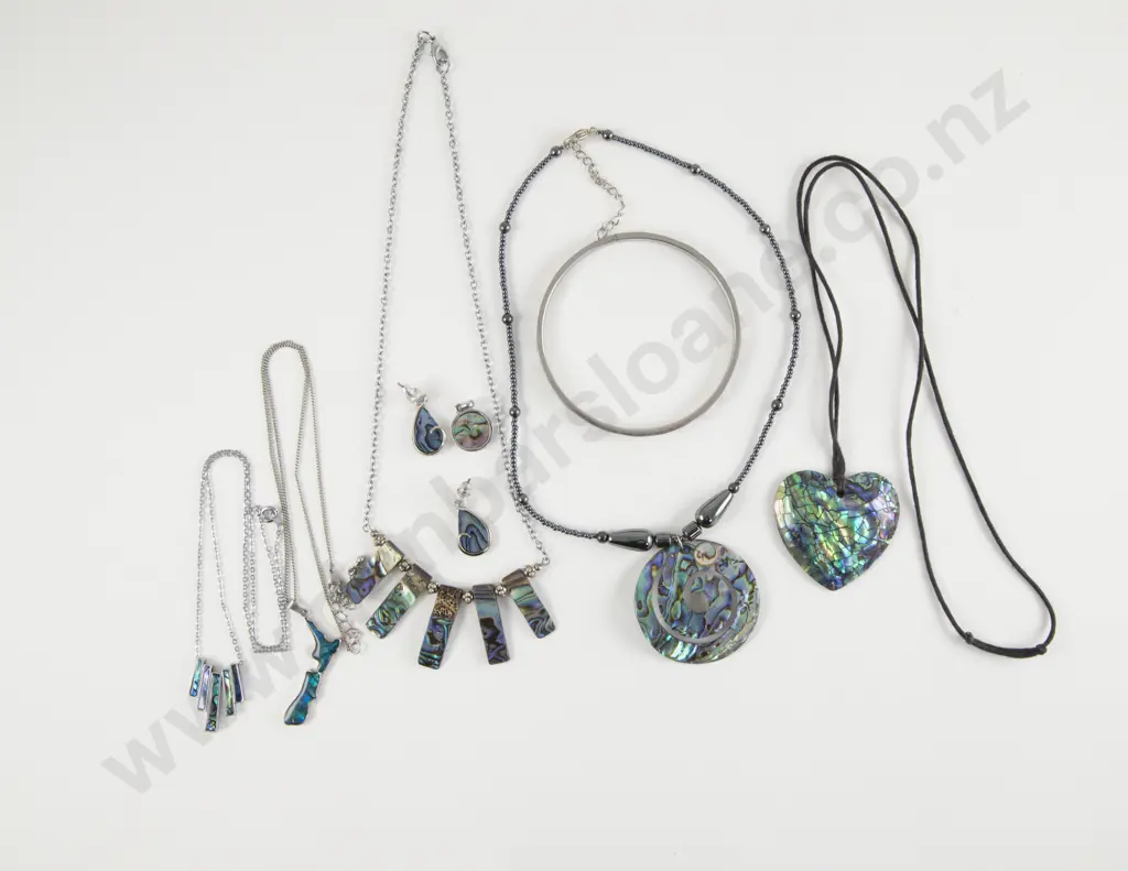 Collection of Assorted NZ Paua Jewellery Image 1++