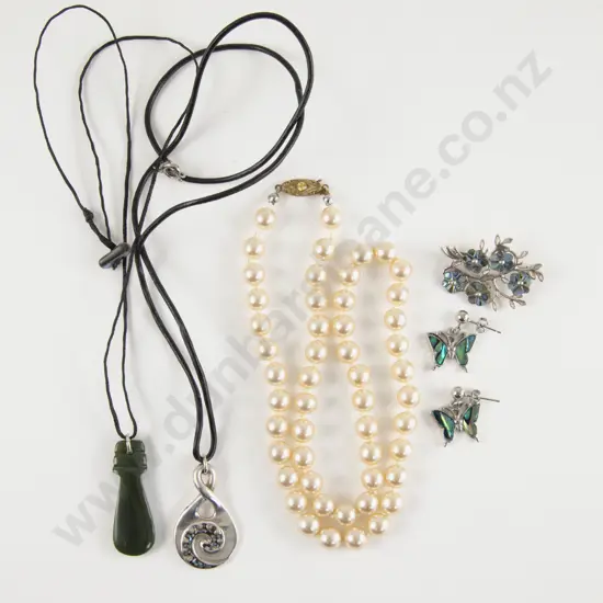 Collection of NZ Paua and Greenstone Jewellery