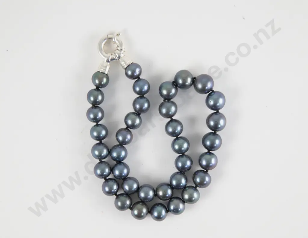 Single Strand Slightly Graduated Freshwater Pearl Necklace Image 1++