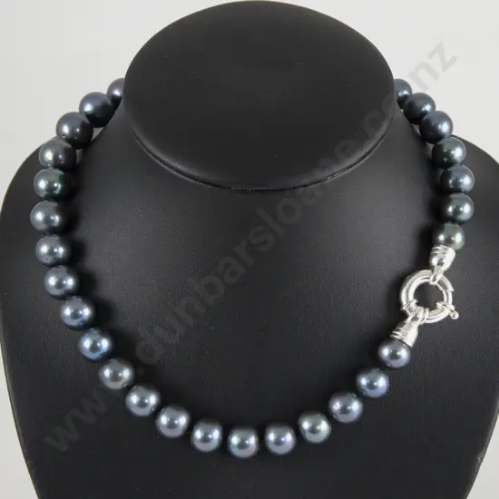 Single Strand Slightly Graduated Freshwater Pearl Necklace