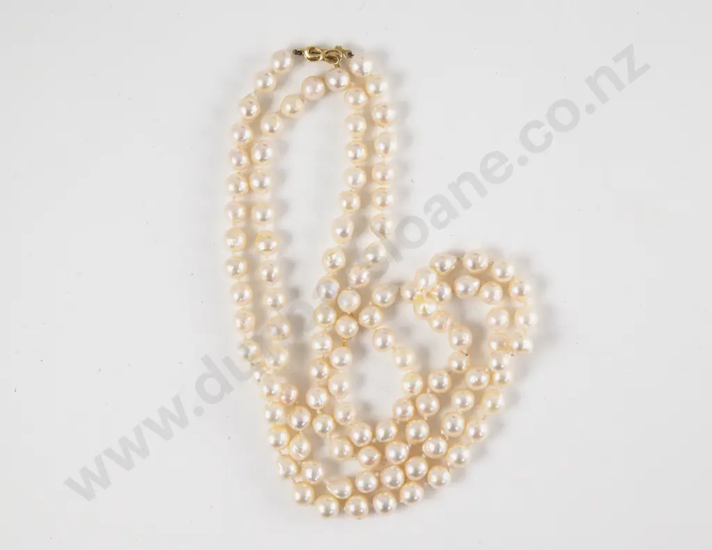 Single Strand Fresh Water Pearl Opera Length Necklace Image 1++