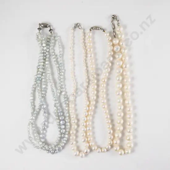 Four Various Freshwater Pearl Necklaces