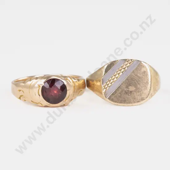 9ct Single Garnet Ring