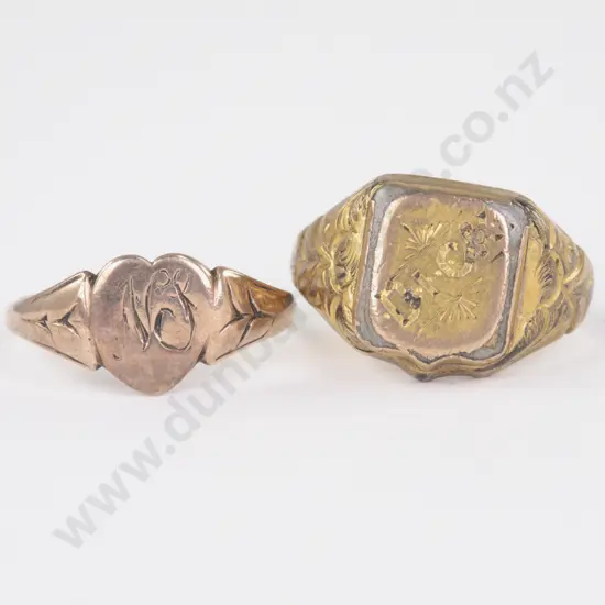 Two 9ct Signet Rings