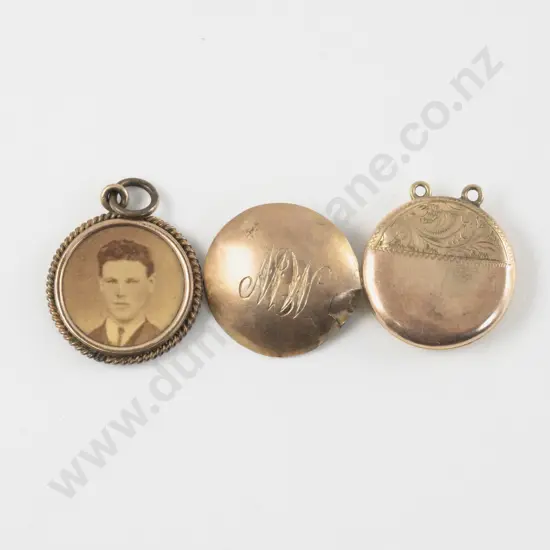 Two Victorian 9ct Photo Lockets