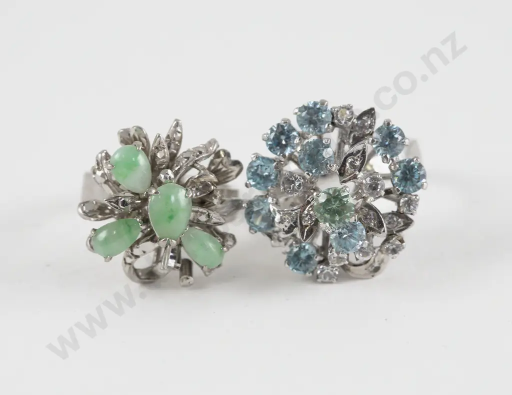 Two Rhodium Plated Dress Rings Image 1++