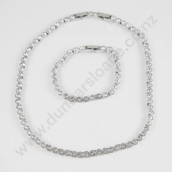Swarovski Crystal Matching Necklace and Bracelet Set