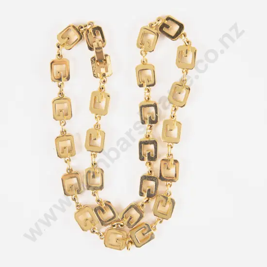 Givenchy Logo Flat Link Necklace