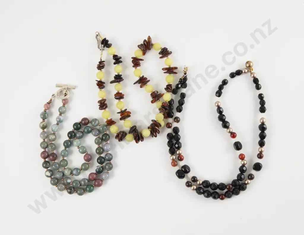 Three Modern Bead Necklaces Image 1++