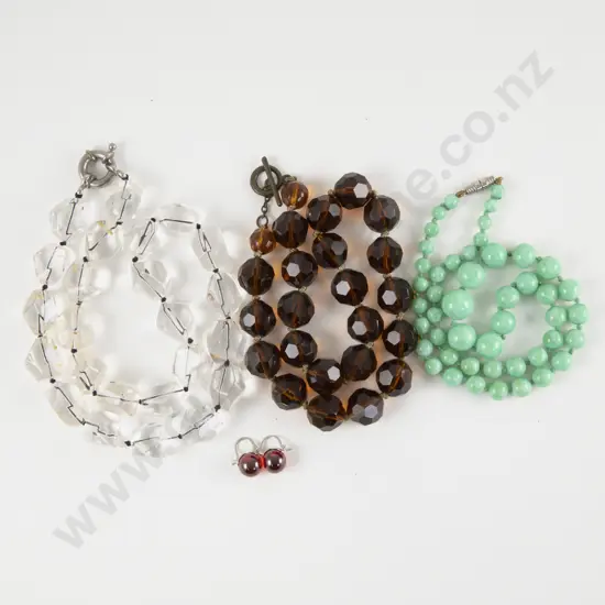 Two Single Strand Crystal Necklaces