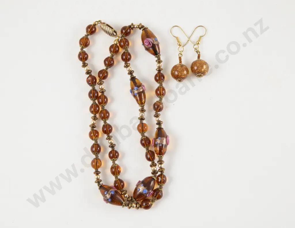 New Murano Glass Made in Italy Beaded Necklace Image 1++
