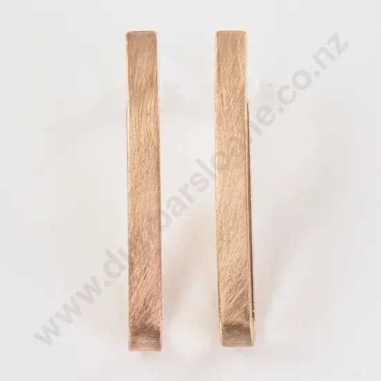 Pair 9ct Rose Gold Pendant Drop Earrings