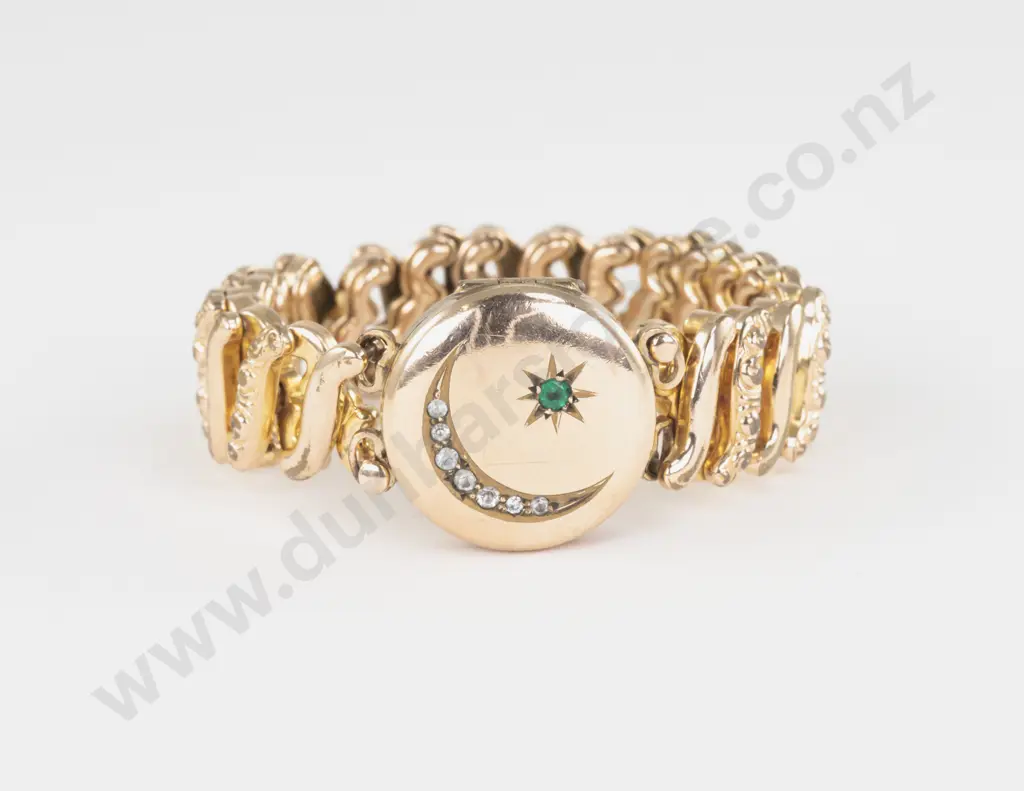 Antique Carmen Patented Sweetheart Locket Bracelet Image 1++