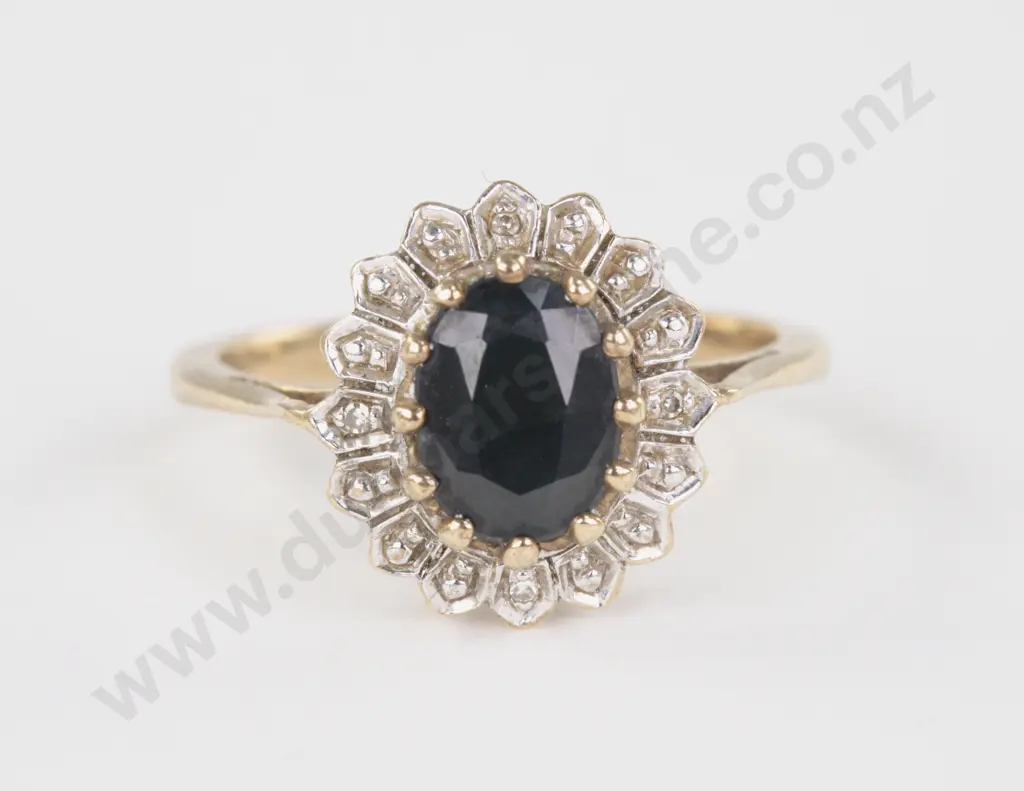 9ct Single Sapphire Ring Image 1++