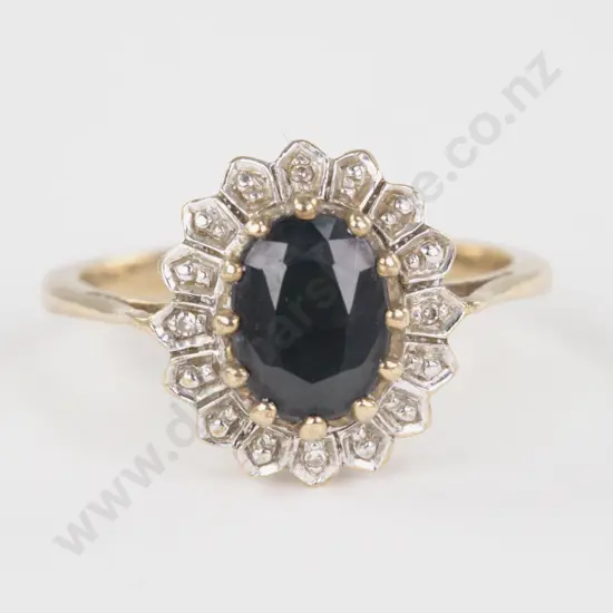 9ct Single Sapphire Ring