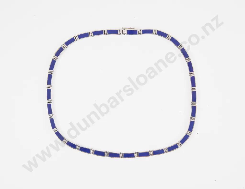 Walker and Hill S/S and Lapis Lazuli Necklet Image 1++