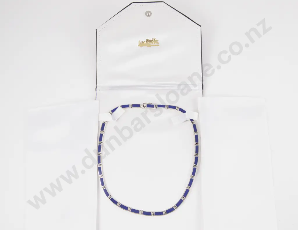 Walker and Hill S/S and Lapis Lazuli Necklet Image 1++
