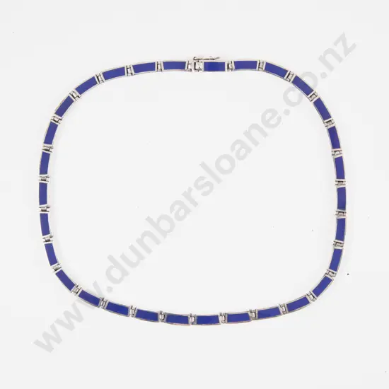 Walker and Hill S/S and Lapis Lazuli Necklet
