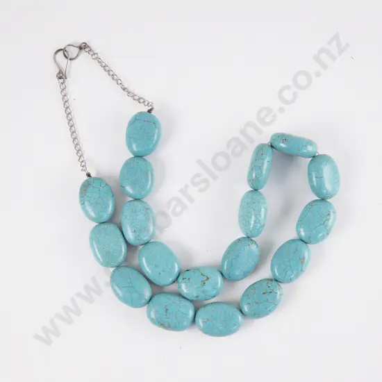 Single Strand Beaded Turquoise Necklace