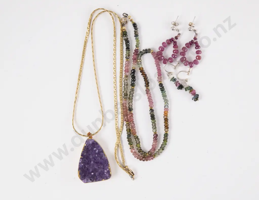 Natural Amethyst Gem Stone Pendant Image 1++
