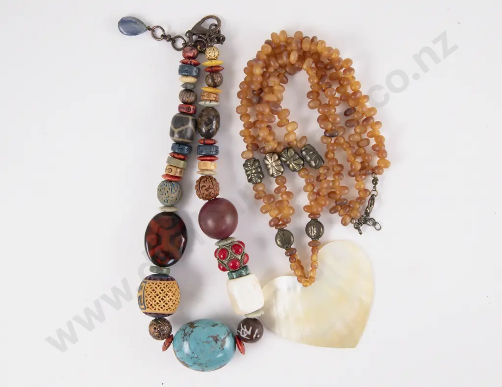 Single Strand Chinese Beaded Necklace Image 1++