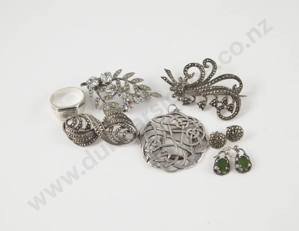 Collection of S/S and Marcasite Jewellery Image 1++