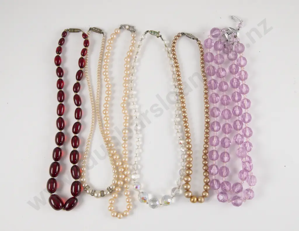 Two Crystal Beaded Necklaces Image 1++