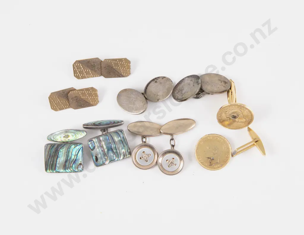 Five Pairs of Cuff Links Image 1++