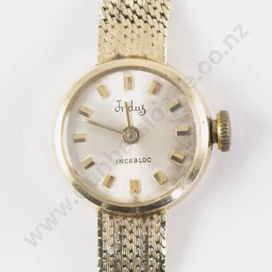 Vintage Indus Incabloc 14ct Ladies Wrist Watch