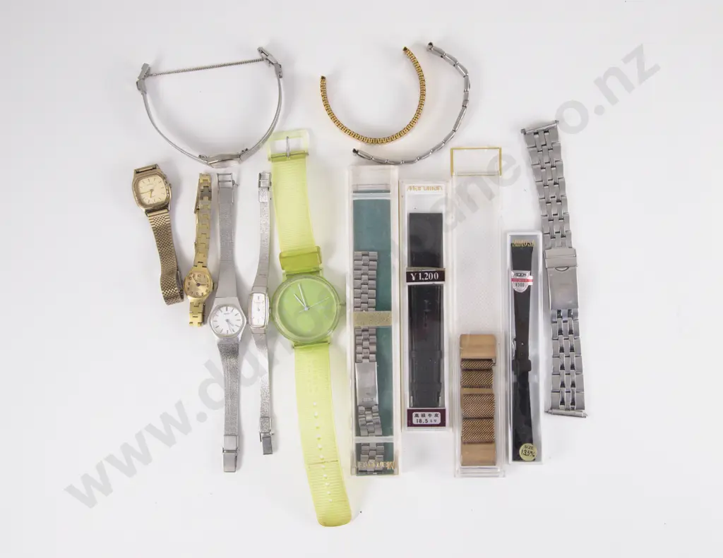 Collection of Assorted Wrist Watches and Watch Straps Image 1++