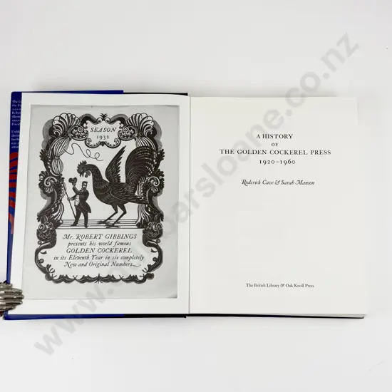 Cave Roderick & Manson Sarah - A History of The Golden Cockerel Press 1920-1960