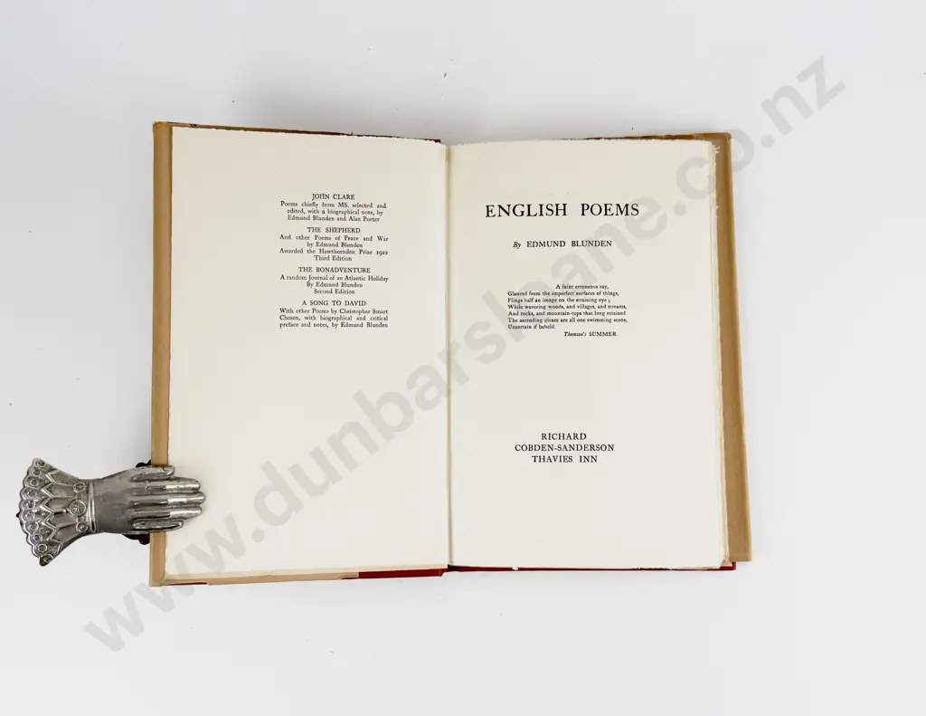 Blunden Edmund - English Poems Image 1++
