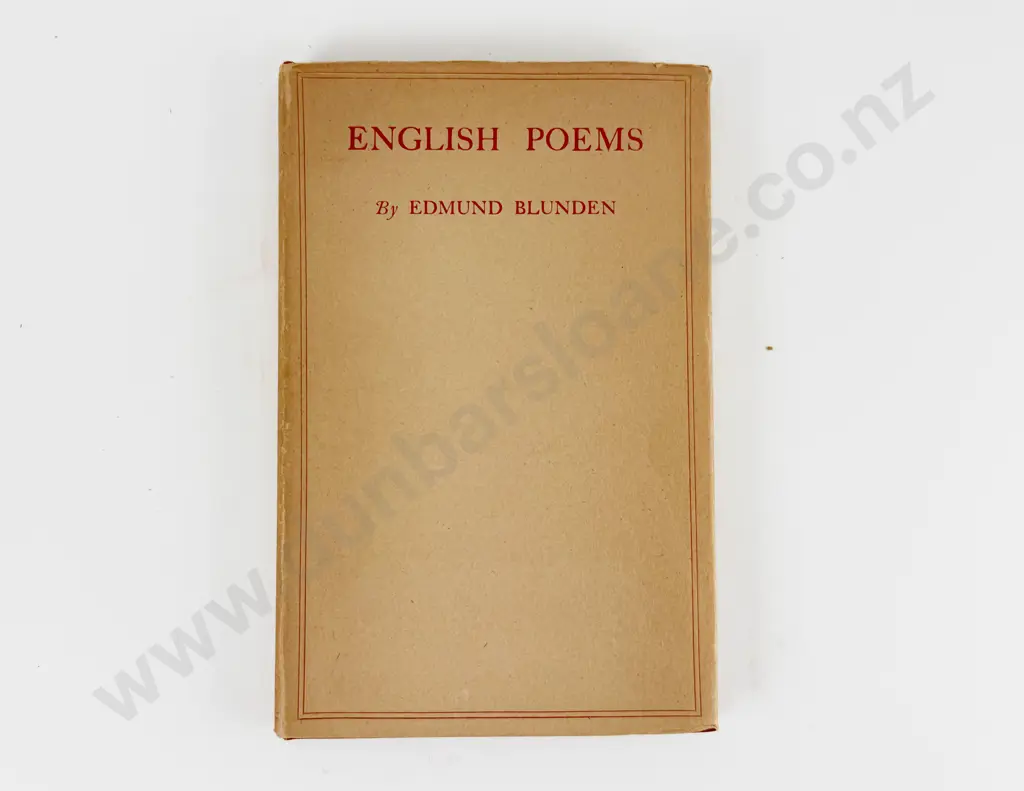 Blunden Edmund - English Poems Image 1++