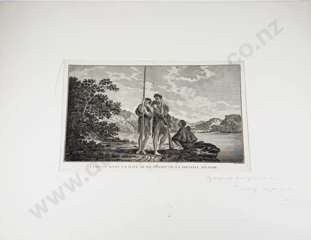 After William Hodges - Famille Dans La Baye Dusky (Obscure) De La Nouvelle Zealande Image 1++