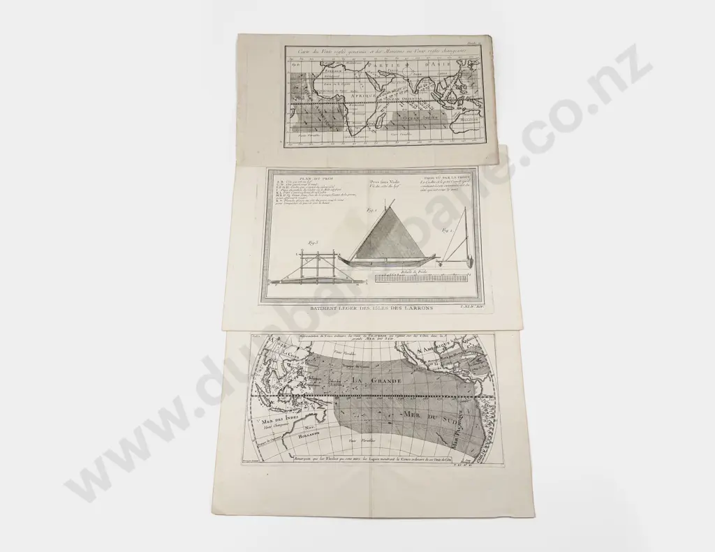2 Small 18th Century Maps Image 1++