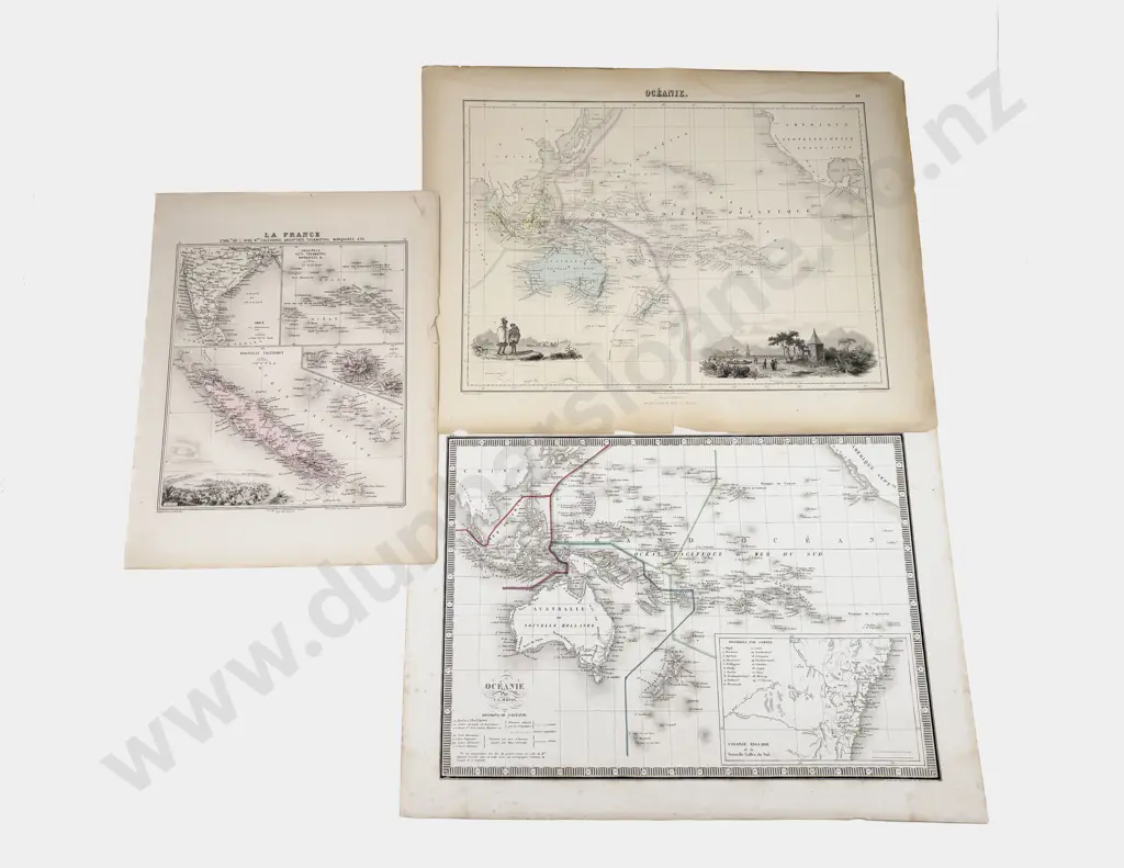 3 Various Maps - 2 Oceanie & La France Image 1++