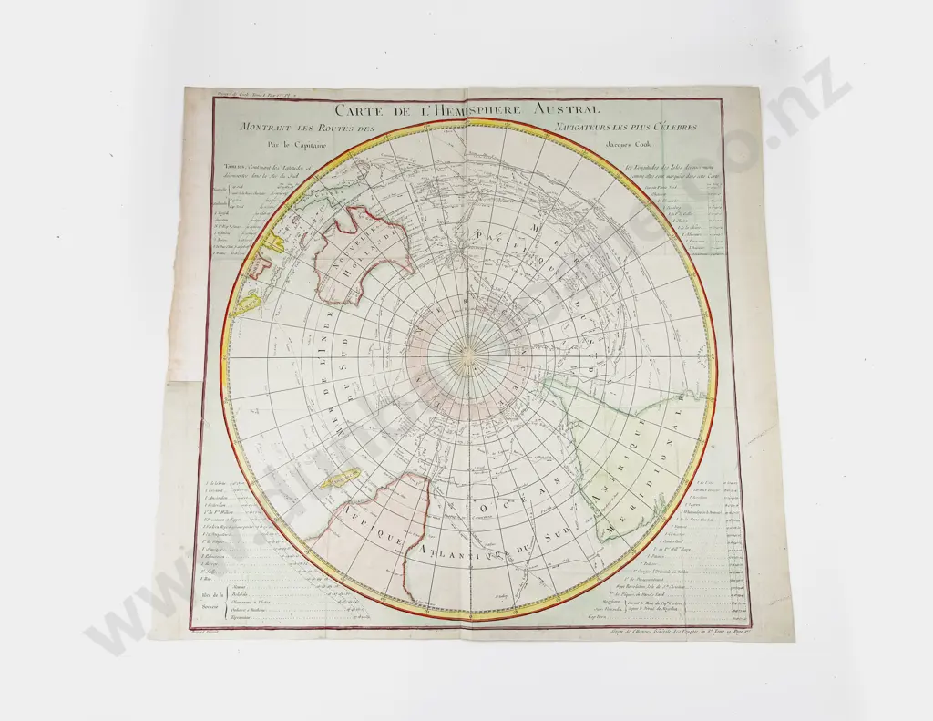 Benard - Carte De L'Hemisphere Austral 1778 Image 1++