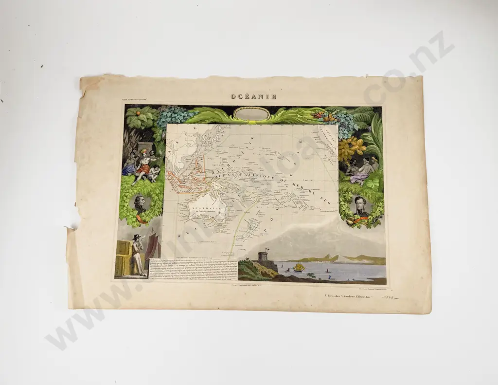 Victor Levasseur (Attributed) 3 Copies Of Oceanie 1840s Image 1++
