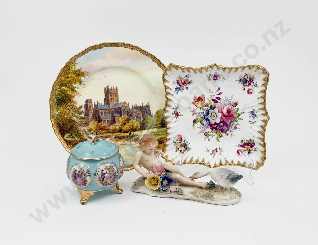 Royal Worcester "Wells Cathedral" Plate with Quantity of Assorted Fancy China etc Image 1++