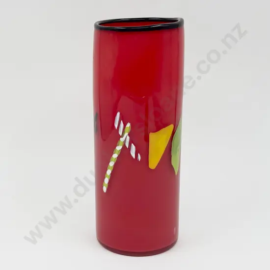 Hoglund "Sydney 2000 Olympic Games" Cylindrical Art Glass Vase