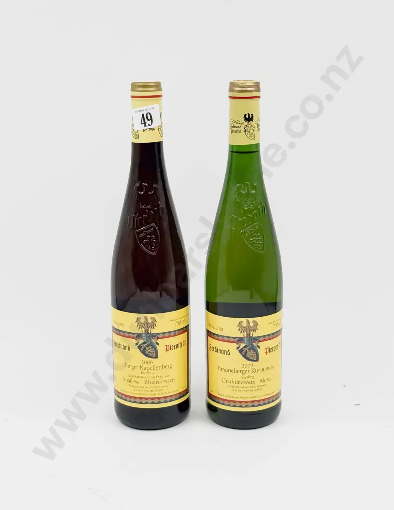 5 Bottles 2009 and 1 2006 German Brauneberger Kurfüstlay Riesling Image 1++