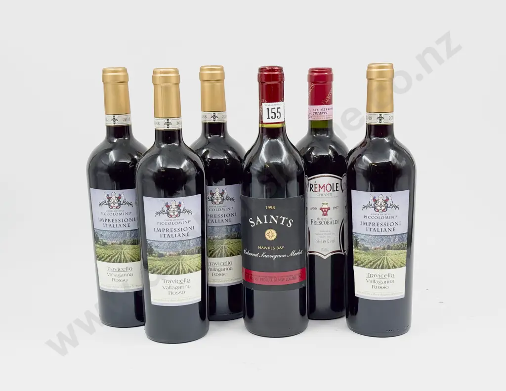 4 Bottles Italian 2018 Travicello Vallagarina Rossa 1 1998 Saints and 1 1997 Marchesi De Frescobaldi Image 1++