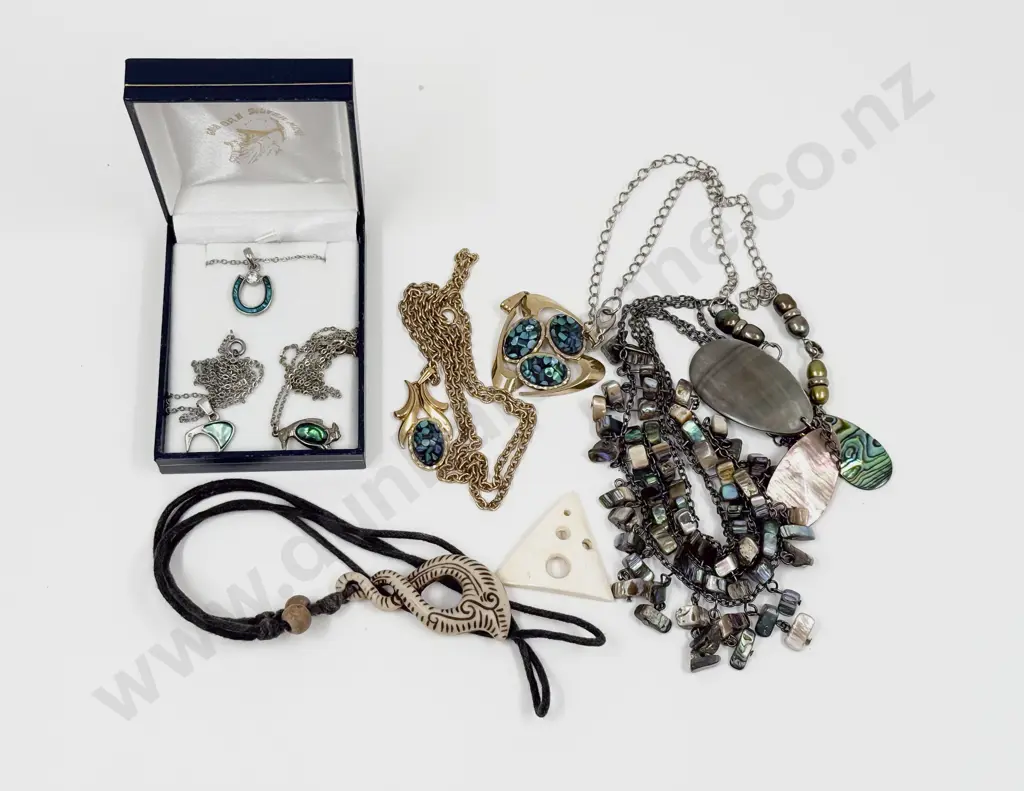 Collection of Assorted NZ Paua Jewellery Image 1++