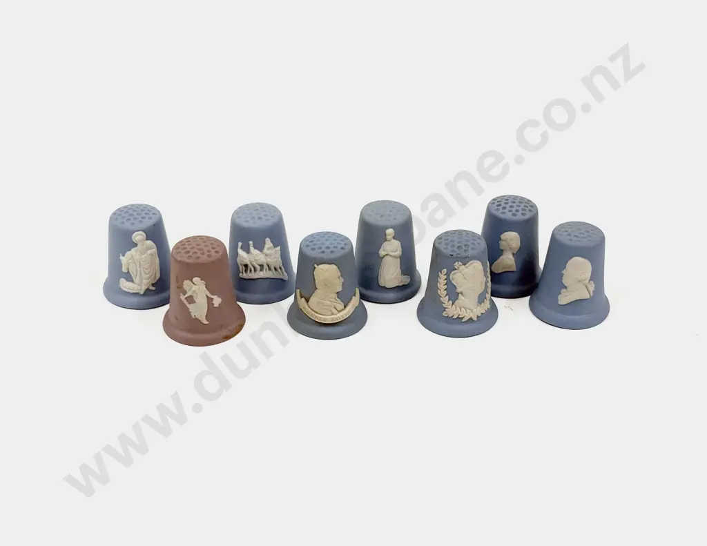 Eight Assorted Wedgwood Thimbles Image 1++