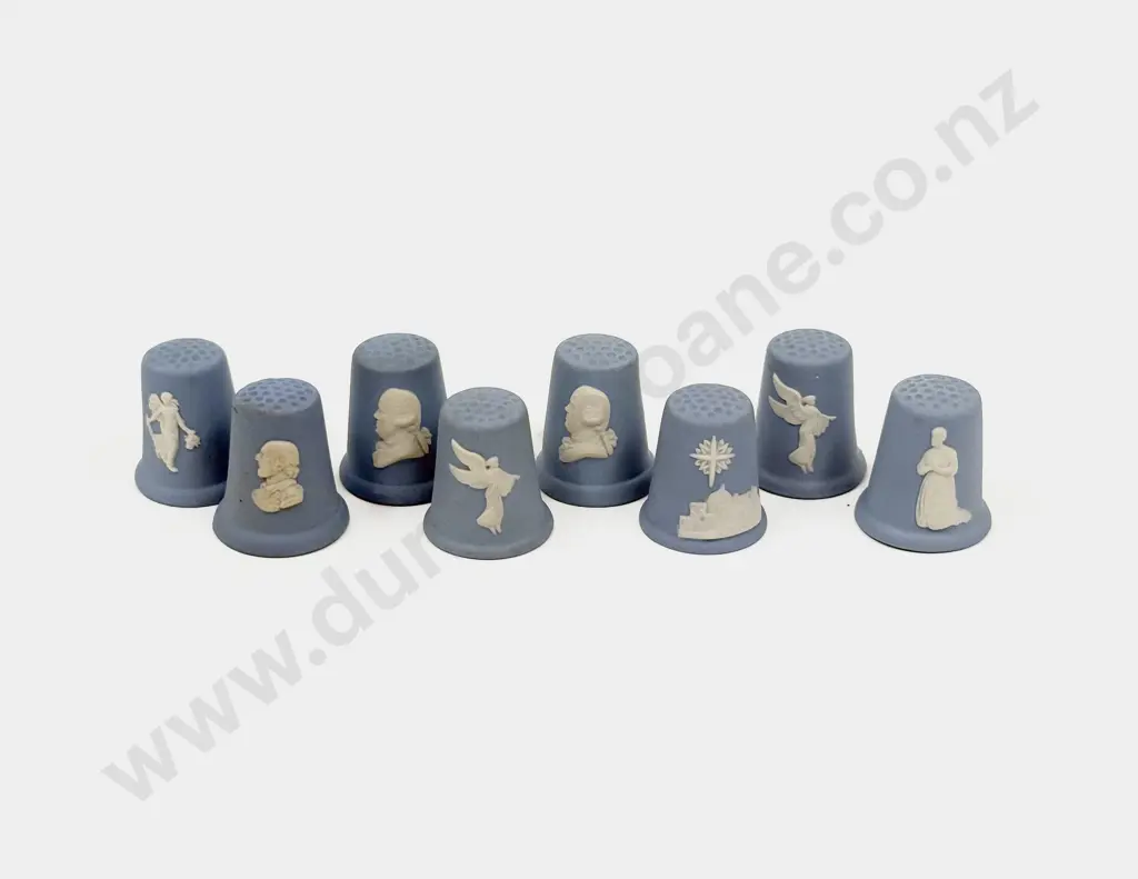 Eight Assorted Wedgwood Thimbles Image 1++