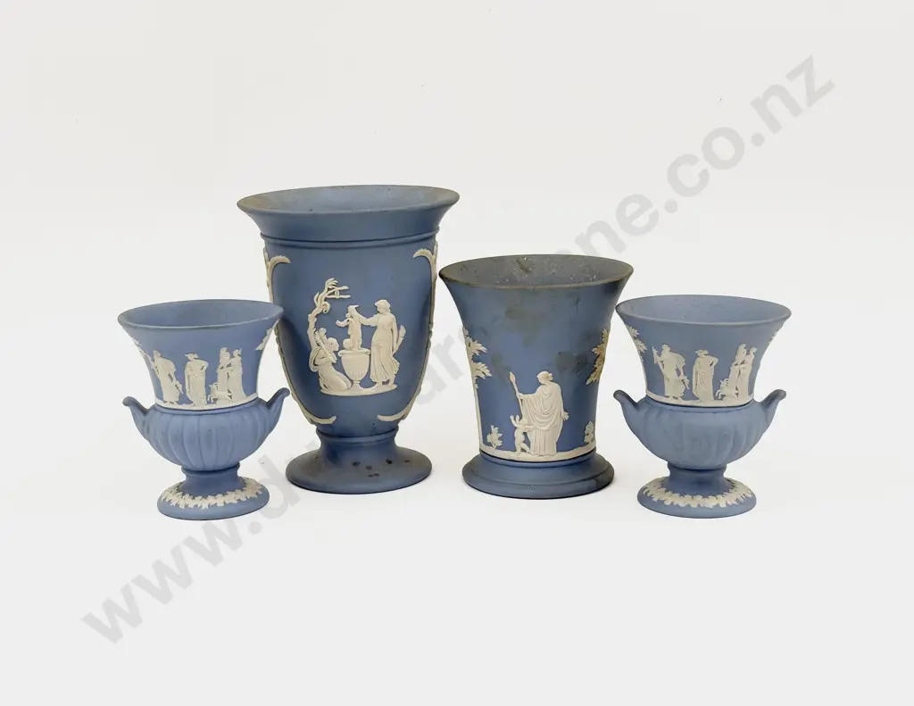 Pair of Small Wedgwood Vases & Two Others Image 1++
