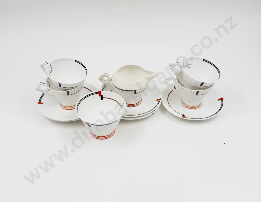 Foley "Lido" Pattern Art Deco Part Demi-Tasse Coffee Set Image 1++